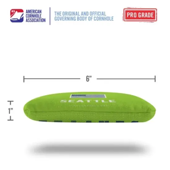 Gameday Seattle Football Synergy Pro Green Cornhole Bags (Set of 4) image {3}