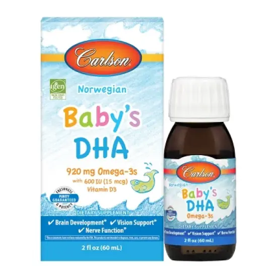 Carlson - Baby's DHA, 920 mg Omega-3s + 600 IU (15 mcg) Vitamin D3, Norwegian, Wild Caught, Sustainably Sourced image {5}