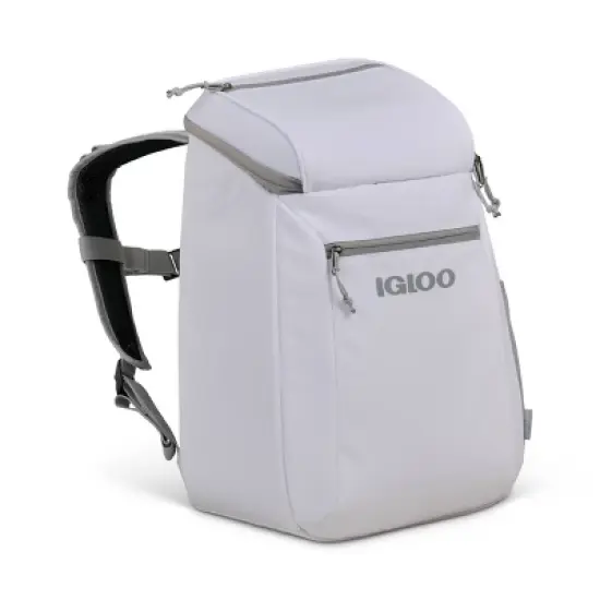 Igloo Marine 20" 9qt Backpack Cooler - White: Odor-Resistant, Outside Storage Pocket image {1}