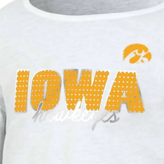 NCAA Iowa Hawkeyes Girls' White Long Sleeve T-Shirt image {2}
