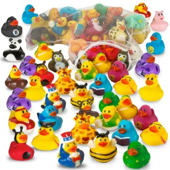 Playbees Rubber Ducks in Bulk 100 Pack Assortment Duckies image {9}