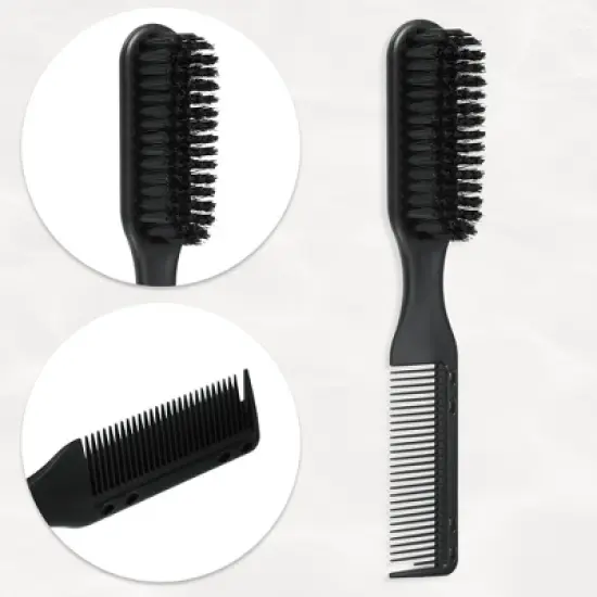 Unique Bargains Nylon Dual Side Hair Brush Black 1 Pc image {4}