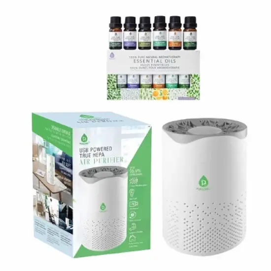 Pursonic Air Purifier with 6-Pack Premium Essential Oils Collection image {3}
