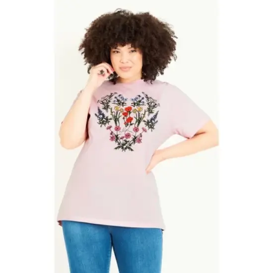 Women's Plus Size Print T-Shirt - blush | EVANS image {4}