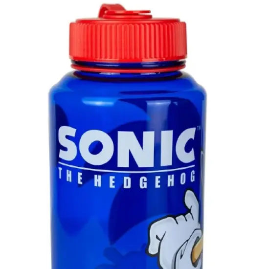 Just Funky Sonic The Hedgehog 32oz Plastic Water Bottle image {1}