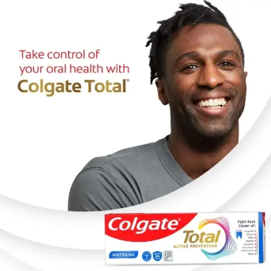 Colgate Total Travel Size Whitening Paste Toothpaste - Trial Size - 1.4oz image {7}