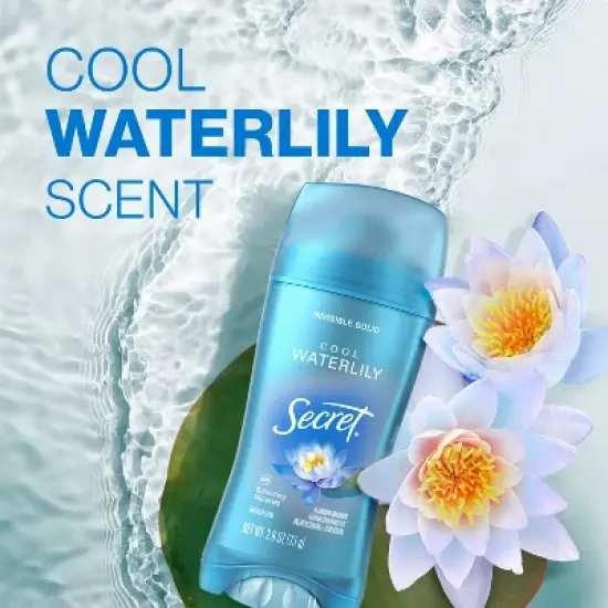 Secret Invisible Solid Antiperspirant & Deodorant - Waterlily Scent - 2.6oz image {5}