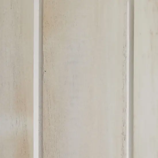 Rustic Wooden Serving Tray with Metal Handles for Coffee Table, Farmhouse Home Decor (White, 16.3 x 11.6 x 3.25 In) image {3}