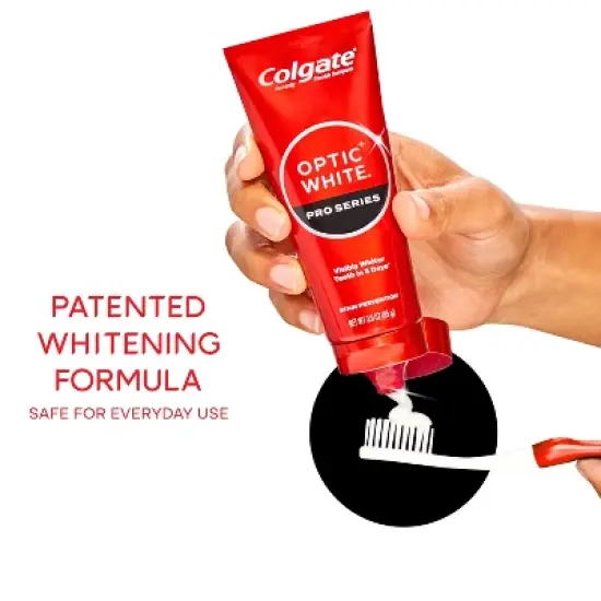 Colgate Optic White Pro Series Stain Prevention Hydrogen Peroxide Toothpaste - 3oz image {4}