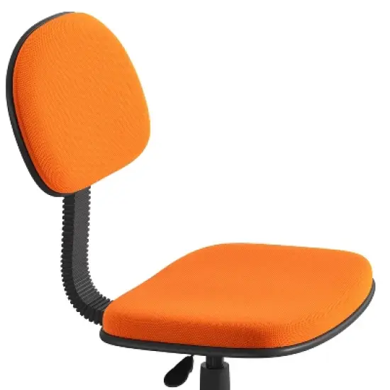 Flash Furniture Low Back Light Orange Adjustable Student Swivel Task Office Chair with Padded Mesh Seat and Back - Homeschool Study Chair image {4}