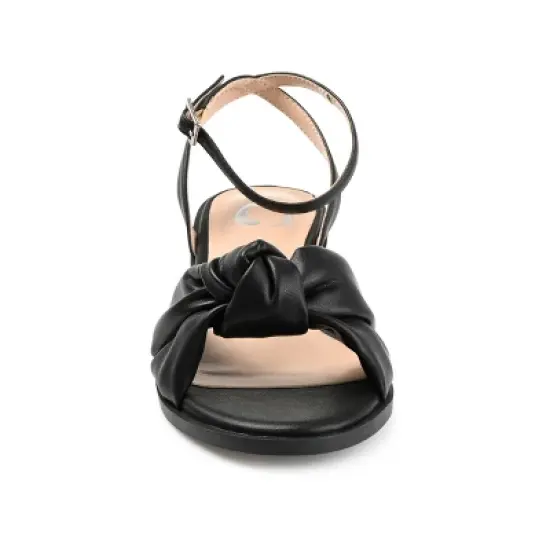 Journee Collection Womens Edythe Two Tone Low Block Heel Sandals image {5}