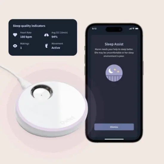 Owlet Dream Sock - Smart Baby Monitor with Heart Rate and Average Oxygen O2 as Sleep Quality Indicator image {2}