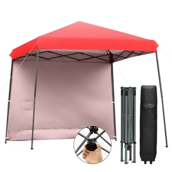 Costway 10ft X 10ft Pop Up Tent Slant Leg Canopy W/ Roll-up Side Wall image {13}