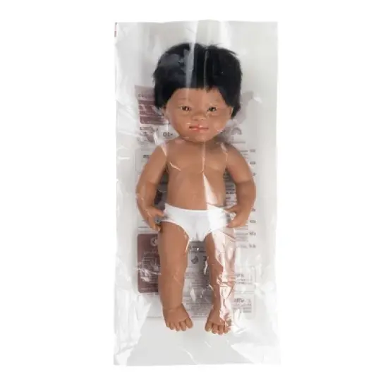 Miniland Educational Anatomically Correct 15" Baby Doll, Down Syndrome Boy image {1}