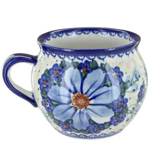 Blue Rose Polish Pottery 56 Vena Bubble Soup Mug image {6}