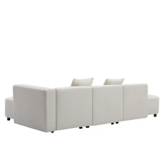 110.2" Modern Style Upholstered Curved Sofa Couch-ModernLuxe image {6}
