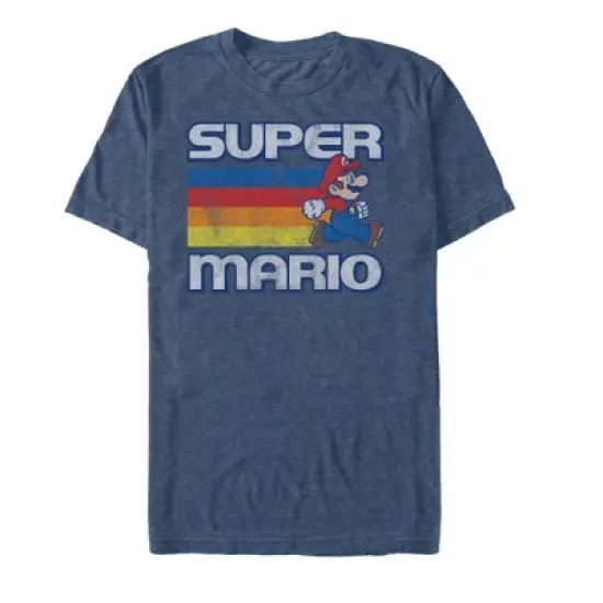 Men's Nintendo Super Mario Rainbow Stripes T-Shirt image {3}