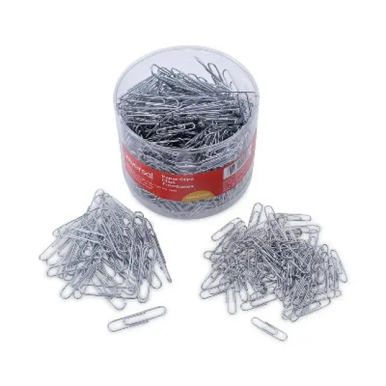Universal Plastic-Coated Paper Clips No. 1 Clear/Silver 1000/Pack 21001 image {4}