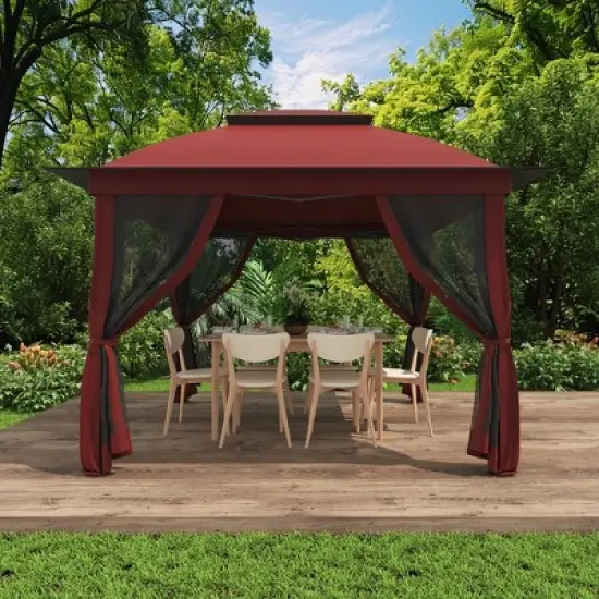 YARDSIGHT 11x11 Ft Pop Up Gazebo with Mosquito Netting, Portable Outdoor Canopy Tent for Patio, Garden, Backyard & Events image {14}