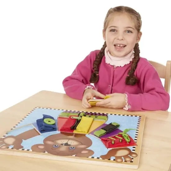 Melissa & Doug Basic Skills Board and Puzzle - Wooden Educational Toy image {1}