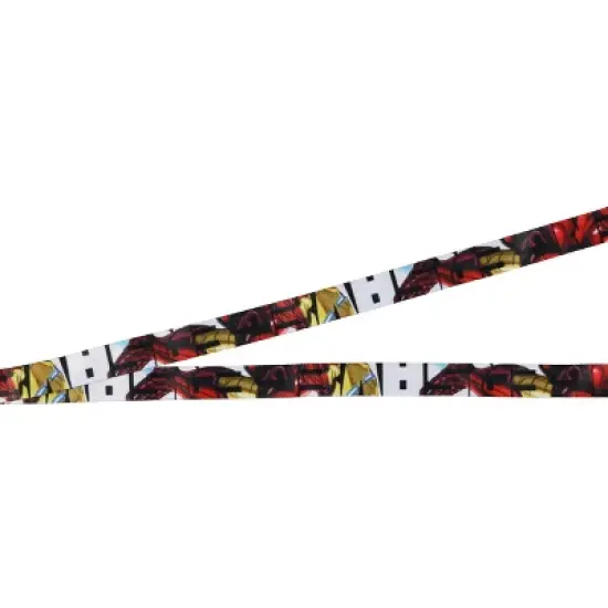 Marvel Avengers Iron Man Classic Lanyard ID Badge Holder with 2" Rubber Charm image {2}