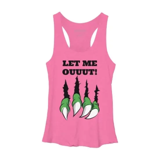 Women's Design By Humans Let the monster out halloween By ArtStyleAlice Racerback Tank Top image {3}