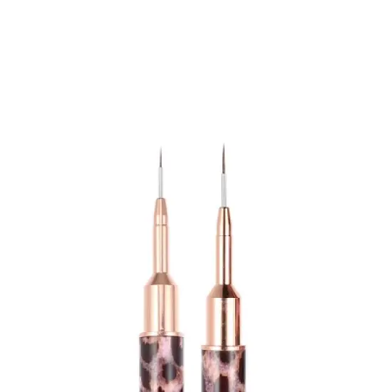Unique Bargains Nail Art Liner Brushes Nails Gel Polish Painting Nail Art Design Brush Pen Set Nail Dotting Painting Drawing Pen Leopard Print image {2}