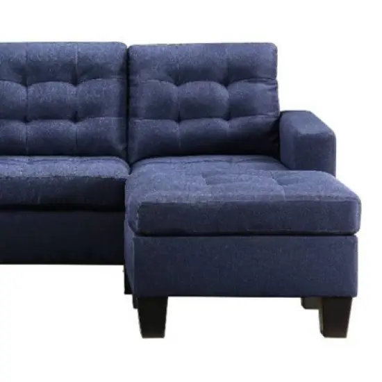 81" Earsom Sofa Blue Linen - Acme Furniture image {4}