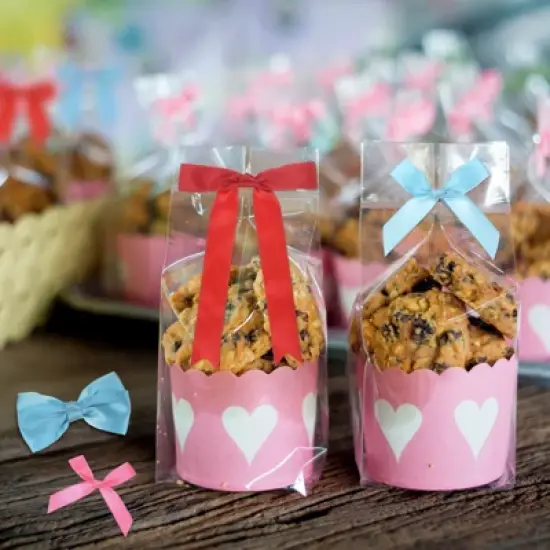 Unique Bargains Polyester Multipurpose Use Durable Flexible Gift Wrap Bows 50 Pcs image {3}