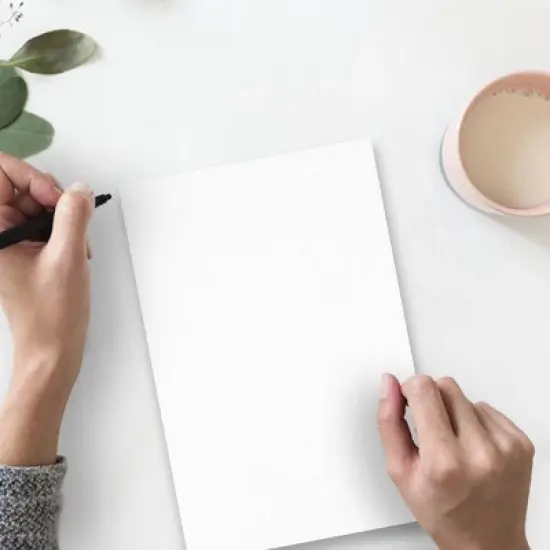 JAM Paper 8.5"x11" Strathmore Extra Heavy Weight Cardstock 130lb 25 Sheets Bright White Wove image {2}