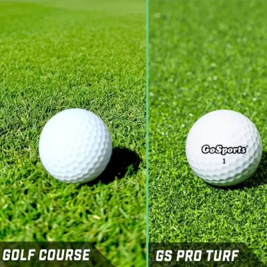 GoSports Golf Hitting Mat - PRO 5 x 3 ft - 5 mm Artificial Turf Training Mat for Indoor/Outdoor Swing Practice, Includes 3 Rubber Tees - Green image {4}