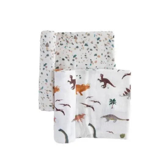 Red Rovr Organic Cotton Muslin Swaddle Blanket - 2pk image {12}