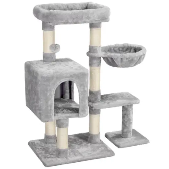 Yaheetech 38" 4-Level Cat Tree Condo with Plush Perch image {8}