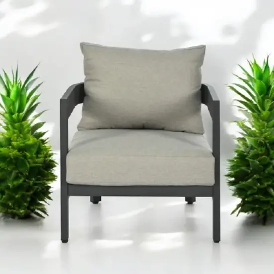 Mshliw Outdoor Seating Set with Cushions Patio Furniture Sets&ndash; Iron Chairs, Plastic Wood Table, Ideal for Patios, Gardens, and Poolside image {8}