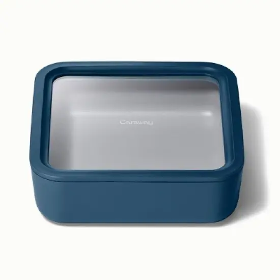 Caraway Home Large Ceramic Coated Glass Food Storage Container image {6}
