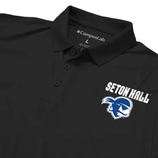 Men's Seton Hall University Adult Polo Left Chest Logo image {3}