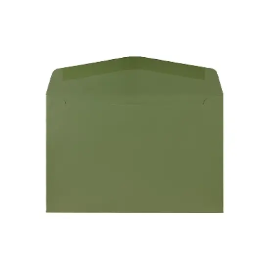 JAM Paper 6 x 9 Booklet Envelopes Olive Green 3157498 image {1}