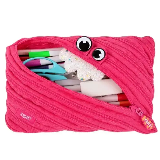ZIPIT Party Monster Pencil Case for Girls, Pink image {3}