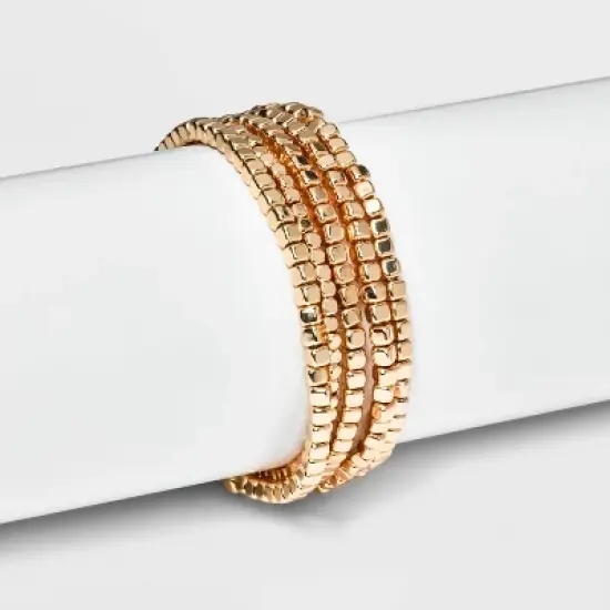 Beaded Stretch Bracelet Set 5pc - Universal Thread&trade; Gold image {1}