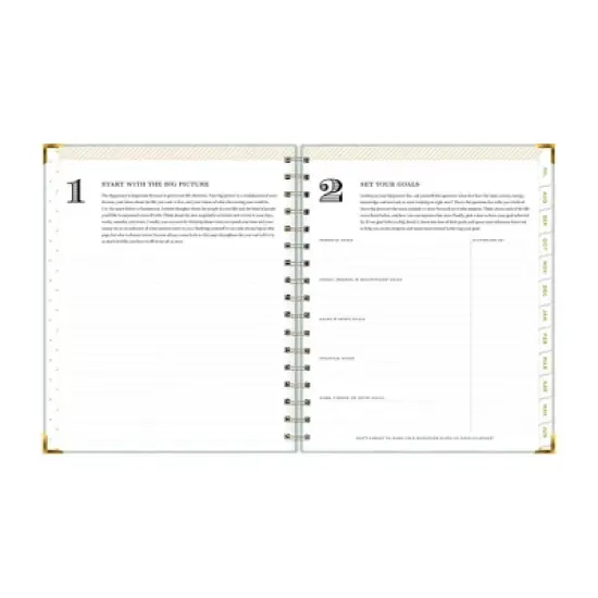 Day Designer 7"x9" 2025-2026 Weekly/Monthly Wirebound Planner Hardcover Hampton Sage Bookcloth image {8}