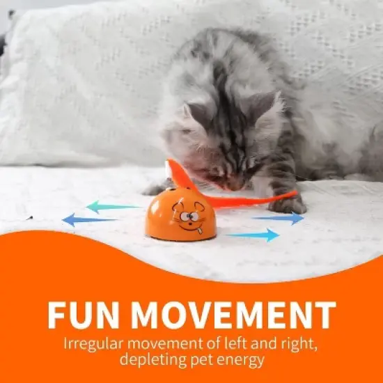 Allforpaws Interactive Cat Toy Mad Mouse, Orange image {3}