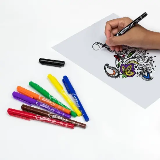 Avery Marks A Lot Permanent Markers, Pen-Style Size, Ultra Fine Tip, 8 Assorted Markers (09231) image {5}