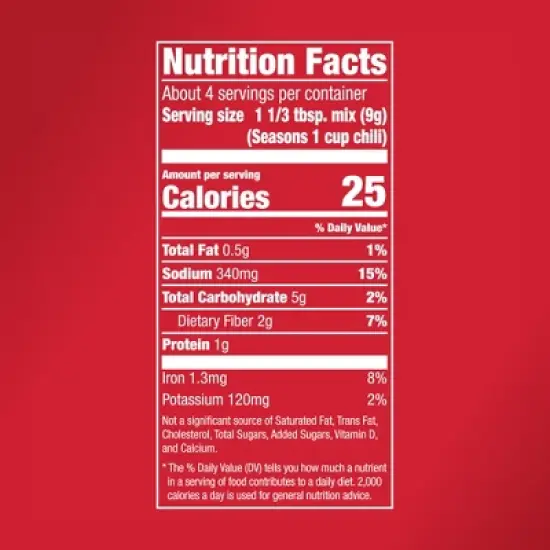 McCormick Chili Seasoning Mix Original - 1.25oz image {10}