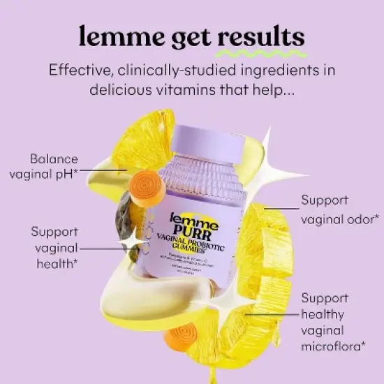 Lemme Purr Vaginal Probiotic Vegan Gummies - 60ct image {2}