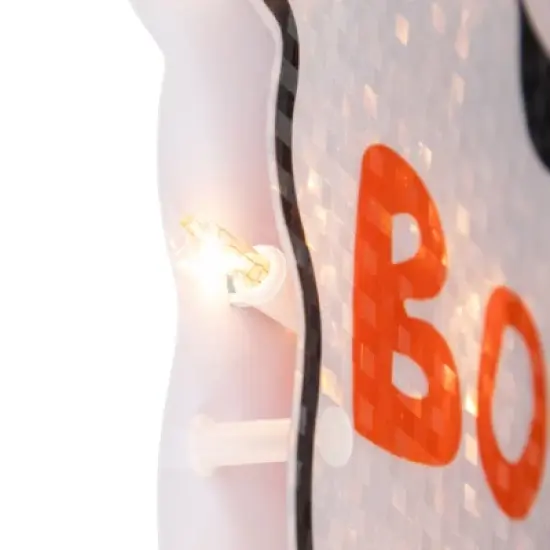 Northlight Lighted Holographic Boo Ghost Halloween Window Decoration - 12" image {6}