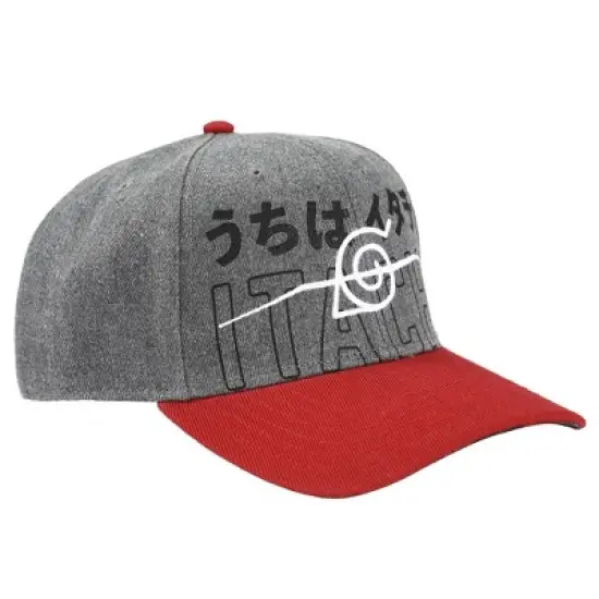 Naruto Anime Konoha Embroidered Symbol Under Bill Print Snapback Hat For Men image {3}