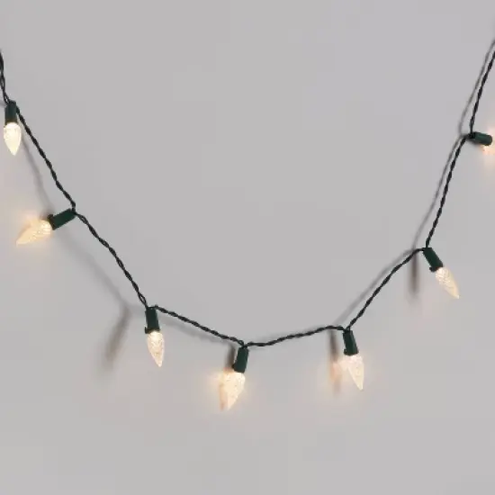 50ct Solar LED Faceted Christmas Indoor Outdoor String Lights with Green Wire - Wondershop&trade; image {6}
