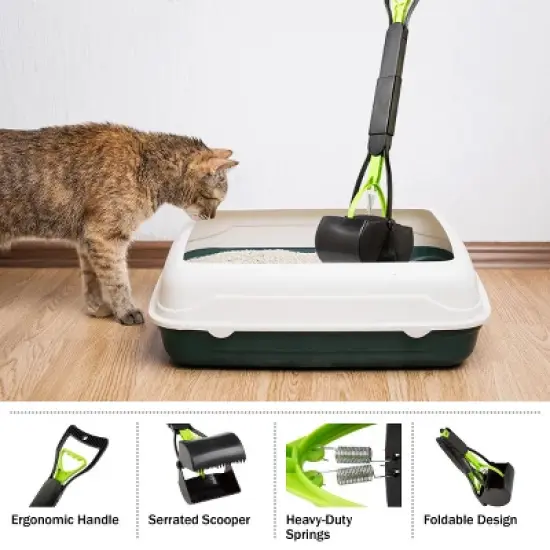 PETMAKER Foldable Pet Pooper Scooper, Green image {2}