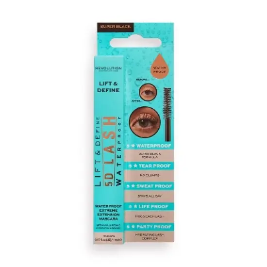 Makeup Revolution 5D Lash Waterproof Mascara - 0.47 fl oz image {3}