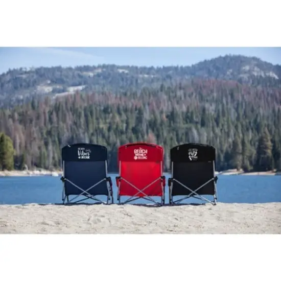 Picnic Time Tranquility Portable Beach Chair - Navy Blue image {8}